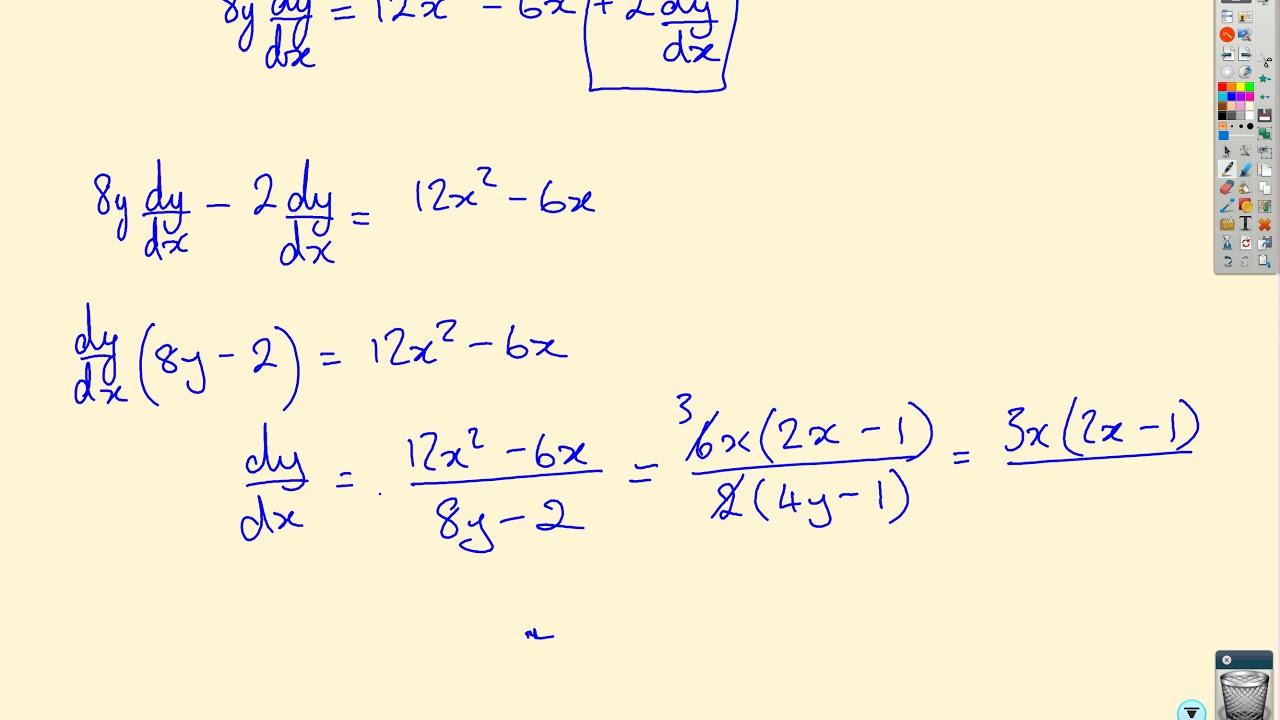 1st Derivative Of Implicit Functions - YouTube