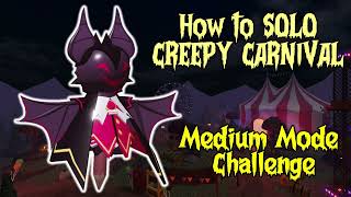 How to SOLO Creepy Carnival Medium Mode Challenge in Roblox Tower Heroes