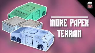 More FREE PAPER TERRAIN for Warhammer - VEHICLES and CONTAINERS!