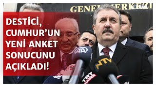 Erdoğan ile görüşen Destici Cumhur'un yeni anket sonucunu açıkladı “1 saat önce gelmiş bir çalışma…”