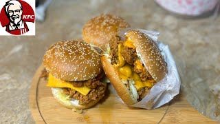 How to make KFC mighty zinger at home😍 | Zinger Burger Recipe by Foodie Girl Tayeba