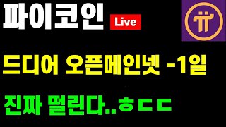 파이코인 드디어 오픈메인넷 -1일..진짜 떨린다..ㅎㄷㄷ