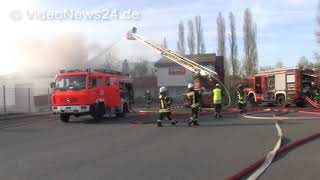 20.04.2015 - VN24 - Brand einer Lagerhalle in Lünen-Brambauer