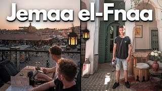 Marrakech By DAY And NIGHT! (Visiting JEMAA EL FNAA Square + Riad Swaka Review) | Morocco VLOG