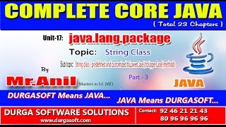 Core Java -java.lang.package-String class - predefined and customized trim() method Part - 1