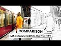 Image Comparison Slider using Html CSS & Javascript