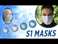 Face masks comparison:  FFP1 FFP2 FFP3 with/without valve, surgical and S1