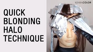 Quick blonding halo technique \u0026 tips on salon solutions to at-home hair color problems | Kenra Color