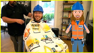Handyman Hal uses tools at Barber Shop | Hair Cuts for kids | Fun Videos for Kids