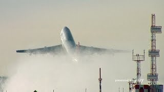 Snow blow up! JAL 747 Memorial #008 : 747-346 [JA813J] at CTS/RJCC : Takeoff