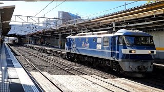 JR貨物EF210形EF210-122牽引コンテナ貨物列車新秋津駅通過(2023/12/17)