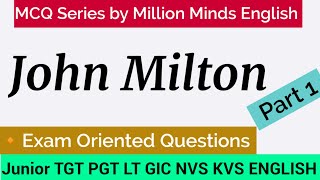 John Milton MCQs || John Milton Mcq Questions || Lecture 1 ||