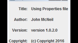 Java application using a properties file