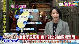 20161224中天新聞　【氣象】早晚偏涼添外套　清晨淡水低溫16.8度