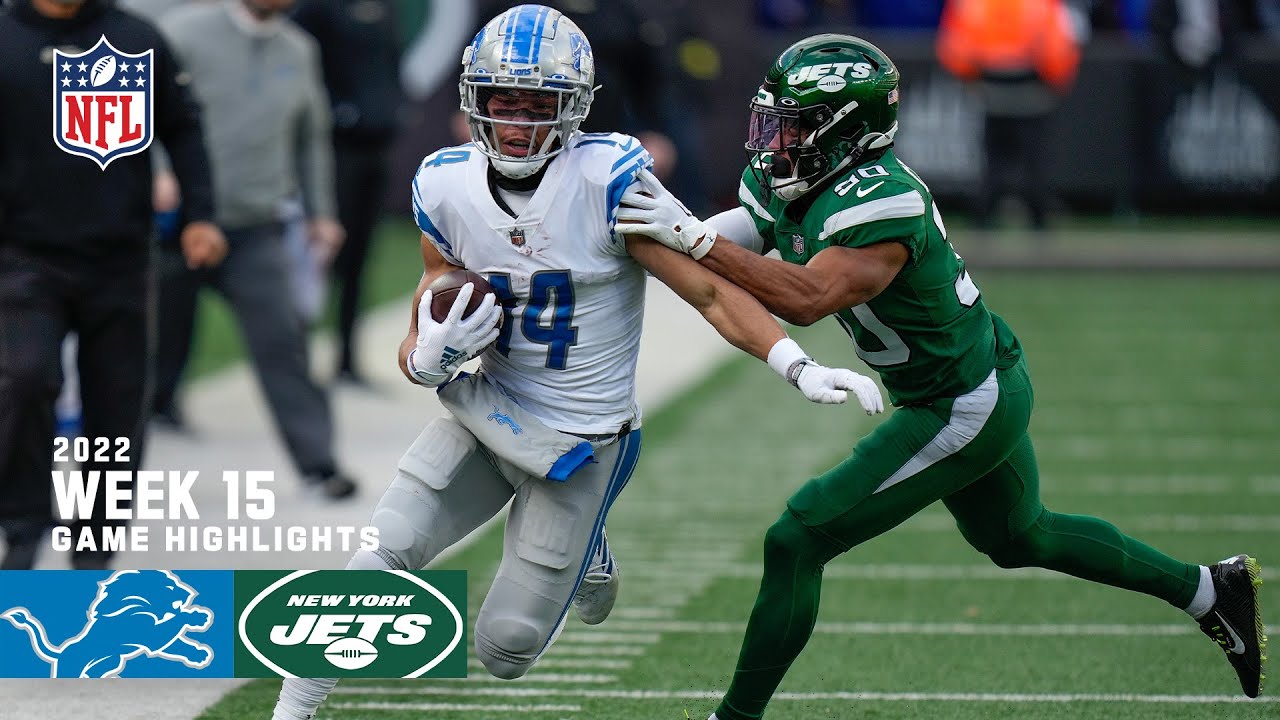 Detroit Lions Vs New York Jets 2022 Week 15 Game Highlights Youtube