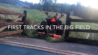 BRUSH HOGGING A HILL - Brush Hogging the Big Hill for the first time with my Massey Ferguson 1740M