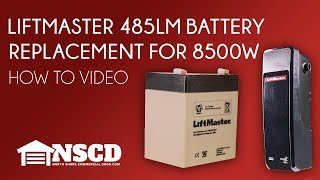 How to Install or Replace the 485LM Liftmaster 8500w Operator Battery