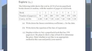 Math Studies: Correlation Coefficient (2-variable Stats 2)