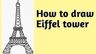 How to draw Eiffel tower - step by step || Paris monuments 7 wonder drawing