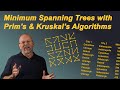 Minimum Spanning Trees with Prim's and Kruskal's Algorithms