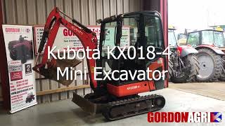 Kubota KX018-4 Mini Excavator, 1.7 Ton