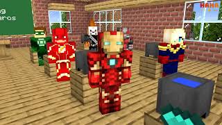 Monster School : Tank Shoot + Fishing + Brewing Super Heroes - Funny Minecraft A