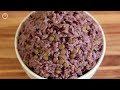 korean purple rice with lentil – forbidden rice 렌틸콩 흑미밥