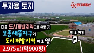 [매물번호 : R -008] 투자용 추천 토지 매매 아산 신동 약 900평 생산관리지역/모종새뜰지구와 도시개발지구 바로 옆