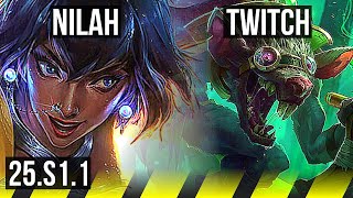 NILAH \u0026 Janna vs TWITCH \u0026 Lulu (ADC) | 5/0/4 | VN Challenger | 25.S1.1