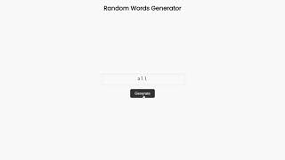 Random Word Generator by using Javascript
