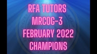 RFA CHAMPIONS MRCOG 3 FEBRUARY 2022