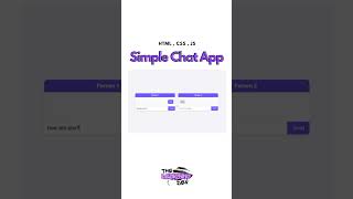 Simple Chat App | Html , Css , JavaScript | Javascript Project for Beginners