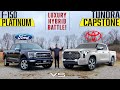 NEW KING?? -- 2022 Toyota Tundra Capstone vs. 2022 Ford F-150 Platinum PowerBoost: Comparison