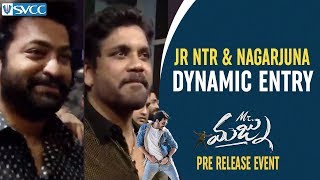 Jr NTR & Nagarjuna Dynamic Entry | Mr Majnu Pre Release Event | Akhil Akkineni | Naga Chaitanya