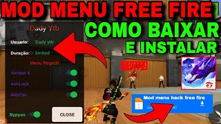 COMO INSTALAR HACK NO FREE FIRE DOWNLOAD MOD MENU GRATIS 100% HS COMO BAIXAR MOD HS ANTBAN