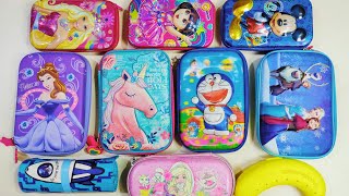 Latest Collection Of Pencil Pouch | Unboxing And Review In Hindi | Doraemon, Princess, Dora geometry
