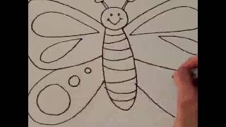 How to draw a butterfly for a beginner step by step