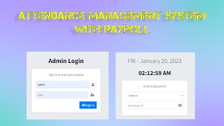Attendance Management System with Payroll (PHP) || #php #programming #coding #sourcecode