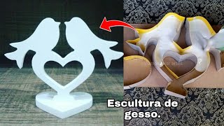 COMO FAZER ESCULTURA DECORATIVA DE GESSO E PAPELÃO | FAÇA VOCÊ MESMO ESCULTURA DECORATIVO DE GESSO