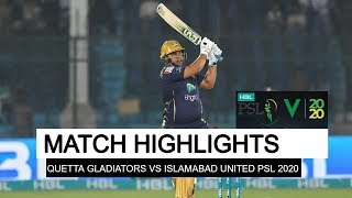 Quetta Gladiators vs Islamabad United  Highlights   Match 1   2020 HBL PSL 2020