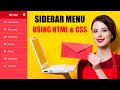 Animated Sidebar Menu with HTML & CSS