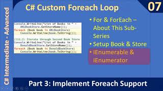 Custom Foreach - IEnumerable & IEnumerator Part 3 | C# Advanced #07