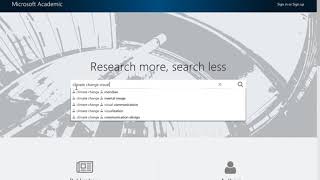 Microsoft Academic search example