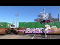 up 2739 intermodal stack train north e. jahant rd. railroad crossing acampo ca