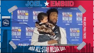 Joel Embiid gives his case for winning the MVP | 2022 NBA All-Star Media Day