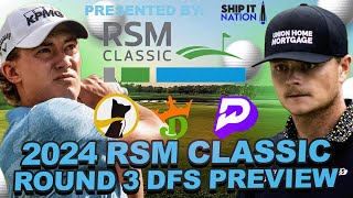 RSM Classic Round 3 DFS + Prop Preview : Draftkings Showdown Strategy, Top Underdog + Prize Props