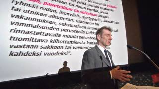 Mika Illman - Lainsäädännön rajat sananvapaudelle ja vihapuheelle 1/2