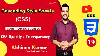 CSS Opacity Property | CSS Transparency | CSS Opacity Effect | CSS | CSS3
