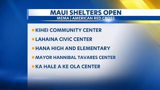 Shelters open on Maui in preparation for severe weather