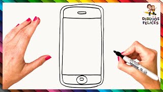 Cómo Dibujar Un Celular Móvil O Smartphone 📱 Dibujo De Smartphone